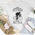 Never Underestimate An Old Man With A Bicycle Hobby T-Shirt Funny Gifts