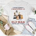 Never Underestimate An Old Man With His Cats Dad T-Shirt Funny Gifts
