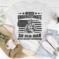 Never Underestimate An Old Man With Military Background T-Shirt Funny Gifts