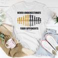 Never Underestimate Your Opponents Chess Geek Saying Advice T-Shirt Funny Gifts