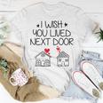 I Wish You Lived Next Door Bestie Bff Valentine’S Day T-Shirt Unique Gifts