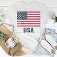Womens Usa Flag Red White Blue 4Th Of July Top Unisex T-Shirt Unique Gifts