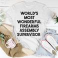 World's Most Wonderful Firearms Assembly Supervisor T-Shirt Unique Gifts