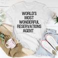 World's Most Wonderful Reservations Agent T-Shirt Unique Gifts