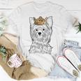 Yorkshire Terrier Dog Wearing Crown Yorkie Dog T-Shirt Unique Gifts