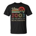 20 Year Old Birthday Vintage 2003 20Th Birthday Unisex T-Shirt