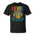 40Th Birthday 40 Year Old Men Level 40 Unlocked Video Gamer Unisex T-Shirt
