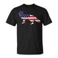 4Th Of July Coyote Graphic Patriotic Usa American Flag Unisex T-Shirt
