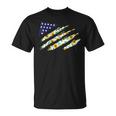 4Th Of July Sunflower American Flag Patriotic Usa Unisex T-Shirt