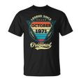52Th Birthday Legend Since October 1971 52 Years Old T-Shirt