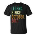 6 Year Old Legend Since October 2017 6Th Birthday T-Shirt