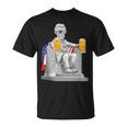 Abe Lincoln4Th Of July Drinkin Memorial T-Shirt