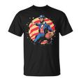 Abraham Lincoln Usa Fourth 4Th Of July Funny Basketball Unisex T-Shirt