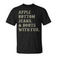 Apple Bottom Jeans And Boots With Fur T-Shirt