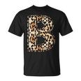 Awesome Letter B Initial Name Leopard Cheetah Print Unisex T-Shirt
