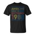 Awesome Since September 1988 Bday 34Th Birthday T-Shirt