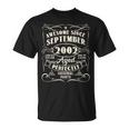 Awesome Since September 2002 21 Years Old 21St Birthday T-Shirt