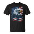 Bald Eagle Proud Patriotic American Us Flag 4Th Of July Unisex T-Shirt