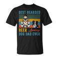 Beer Best Bearded Beer Loving Dog Dad Ever Border Collie Dog Love Unisex T-Shirt