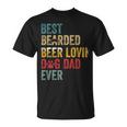 Beer Best Beards Beer Lovin Dog Dad Ever Father Papa Vintage Unisex T-Shirt