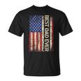 Best Dad Ever Us American Flag For Fathers Day T-shirt