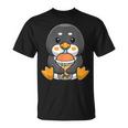 Bubble Milk Tea Penguin Cute Penguin Drinking Boba Milk Tea Drinking Funny Designs Funny Gifts Unisex T-Shirt