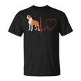 Bully Kutta Dog Heartbeat Ekg For Dog Lovers Owners T-Shirt