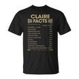 Claire Name Gift Claire Facts Unisex T-Shirt