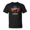 Corgi Dog - Retro 70S 80S Beach Unisex T-Shirt Corgi Dog - Retro 70S 80S Beach Unisex T-Shirt