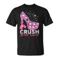 Crush Breast Cancer Pink Bling High Heels Breast Cancer T-Shirt