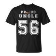 Custom Proud Football Uncle Number 56 Personalized For Men Unisex T-Shirt
