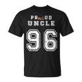 Custom Proud Football Uncle Number 96 Personalized For Men Unisex T-Shirt