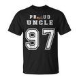 Custom Proud Football Uncle Number 97 Personalized For Men Unisex T-Shirt