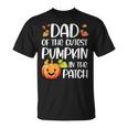Dad Of Cutest Pumpkin In The Patch Halloween Thanksgiving T-Shirt