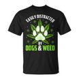 Dogs And Weed Dad Mom Dog Lover Cannabis Marijuana Gift For Women Unisex T-Shirt