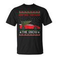Drifting Through The Snow Ugly Christmas Sweater Tree Car T-Shirt