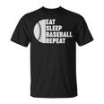 Eat Sleep Baseball Repeat For Player Vintage Funny Baseball Funny Gifts Unisex T-Shirt