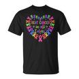 Fight Cancer In All Color Heart Breast Cancer Awareness T-Shirt