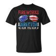 Fireworks Director Funny 4Th Of July Patriotic American Flag Unisex T-Shirt