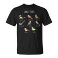 Funny Bird Watching Humor Collection Of Tits Nice Tit Birds Bird Watching Funny Gifts Unisex T-Shirt