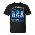 Cute Gnomes Wear Blue For Type1 Diabetes Awareness T-Shirt