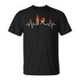 Funny Heartbeat Grilling Barbecue Grill Lover Bbq Unisex T-Shirt