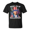 Funny Joe Biden 4Th Of July Merry 4Th Of Halloween Unisex T-Shirt