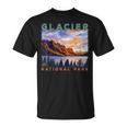 Glacier National Park Retro Us Montana Vintage Parks Unisex T-Shirt
