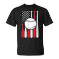 Graphic Vintage American Flag Baseball Coach 4Th Of July Unisex T-Shirt