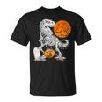 Halloween Dinosaur SkeletonRex Scary Pumpkin Moon Costume T-Shirt