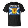 Hamilton Scottish Clan Name Gift Scotland Flag Festival Unisex T-Shirt