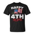 Happy 4Th Of July Patriotic American Us Flag 4Th Of July Unisex T-Shirt