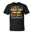 Happy First Day Of School Daycare Provider Daycare Teacher Gifts For Teacher Funny Gifts Unisex T-Shirt