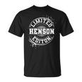Henson Funny Surname Family Tree Birthday Reunion Gift Idea Unisex T-Shirt